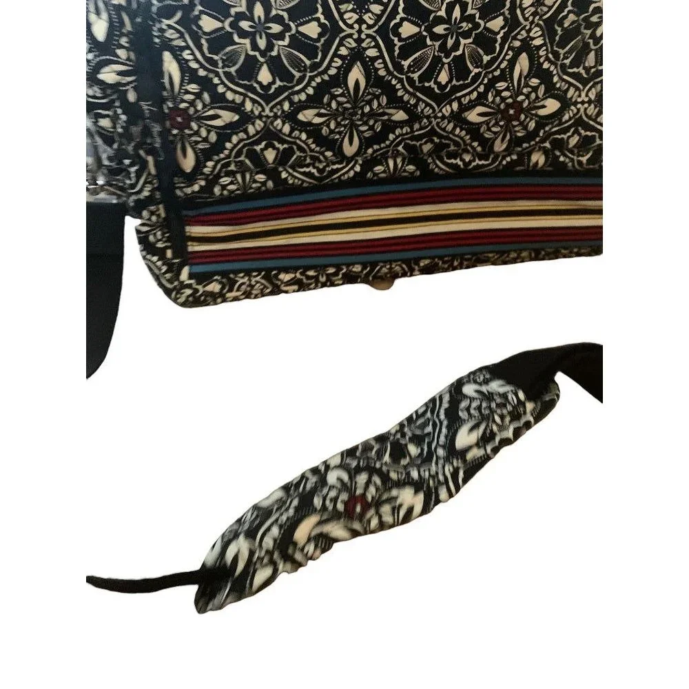 Vera Bradley Barcelona Pattern Laptop Bag Briefcase Bag Black White